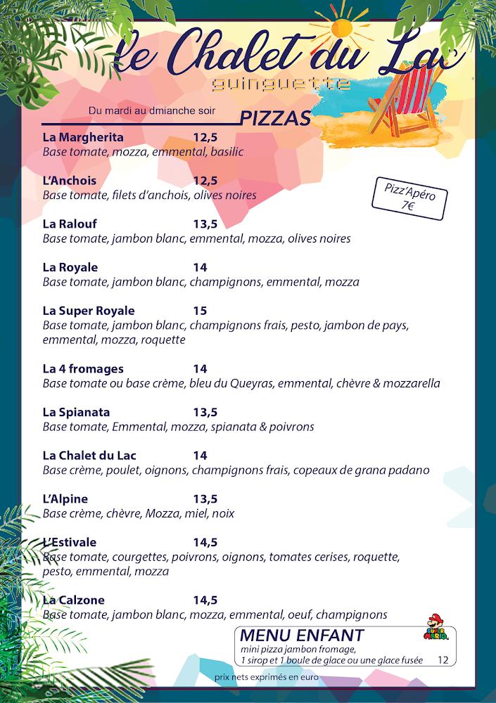 Le Chalet Du Lac - Menu Image 1